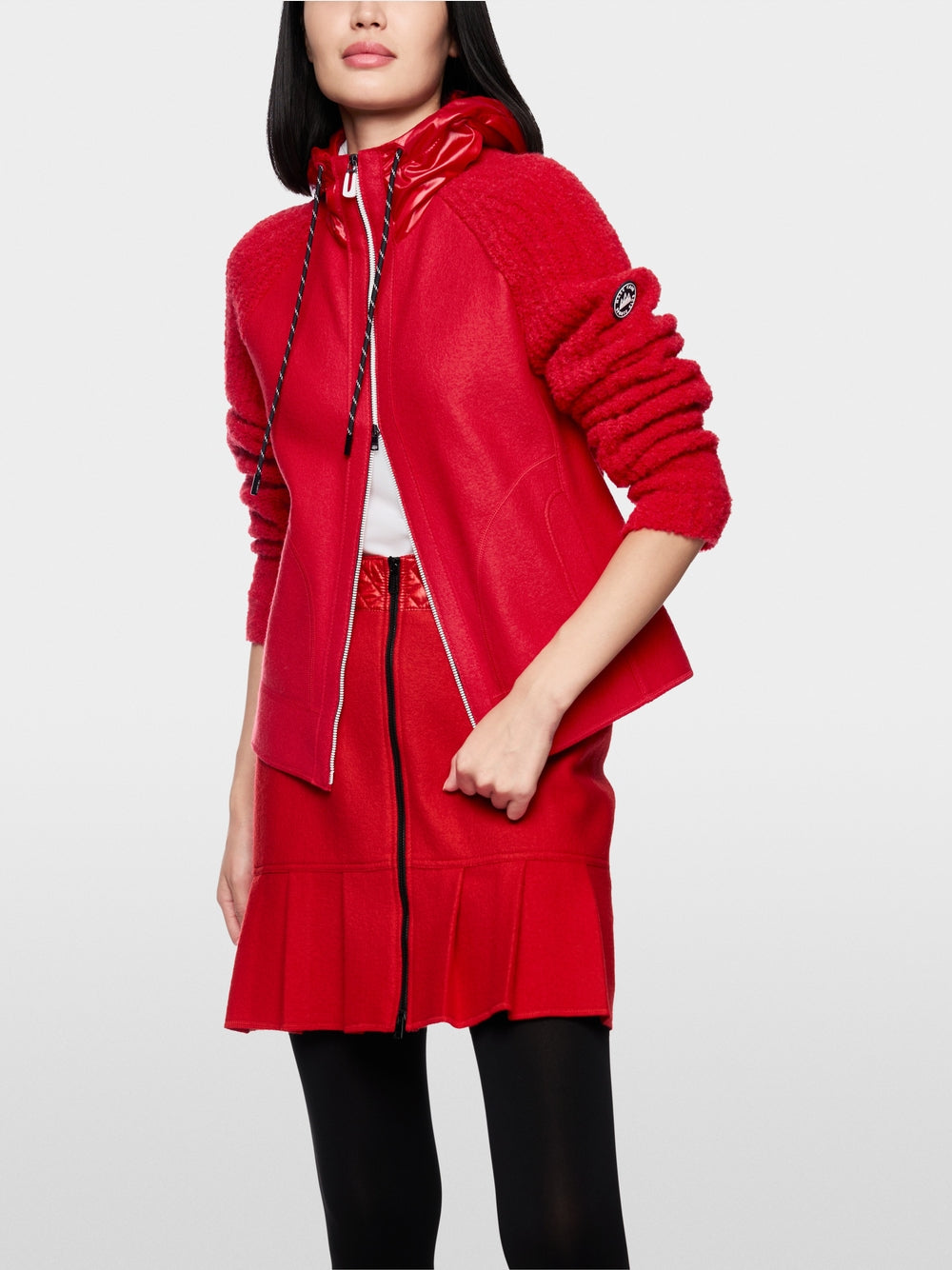 Knitted in Germany cardigan with hood