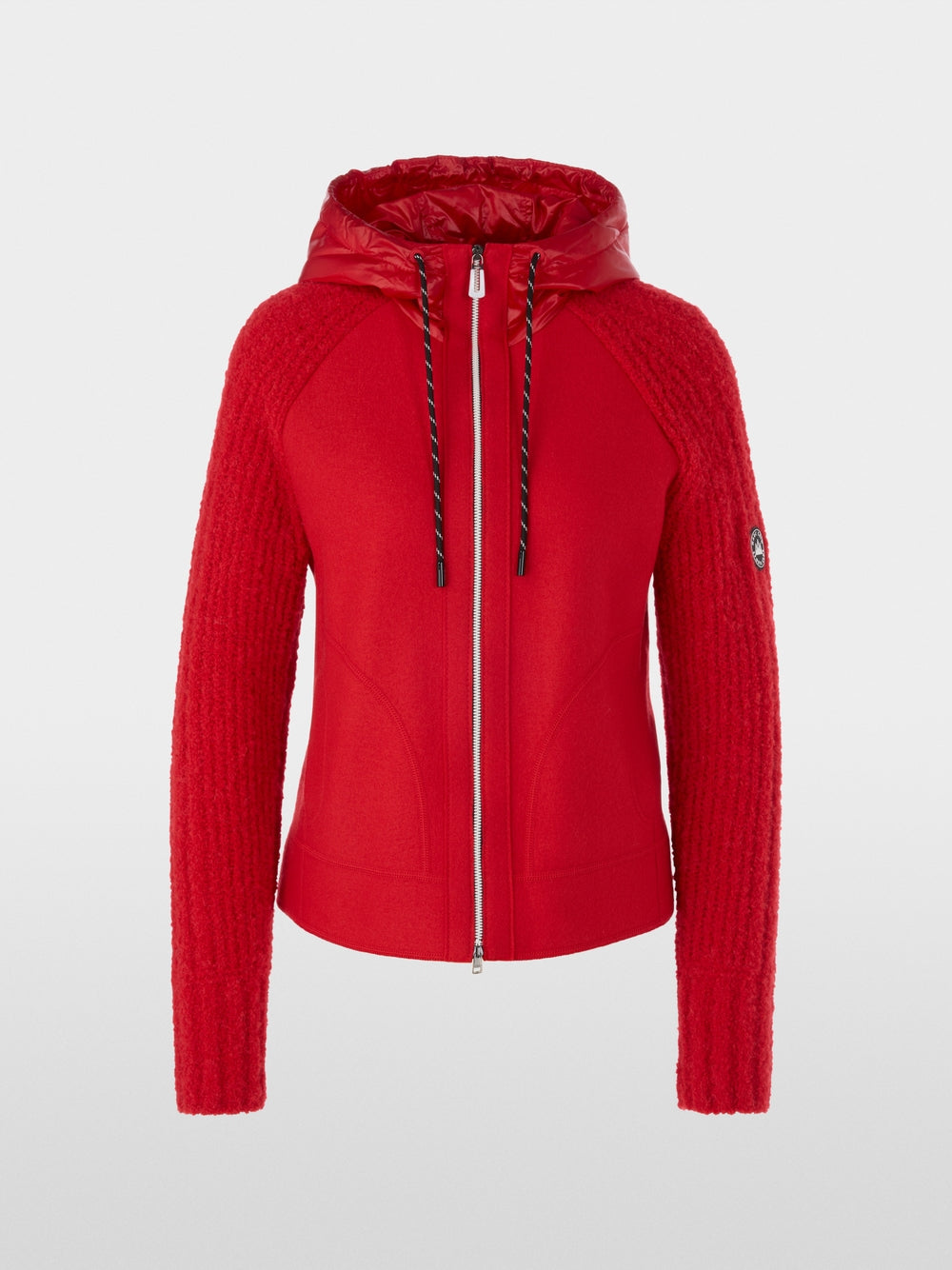 Knitted in Germany cardigan with hood