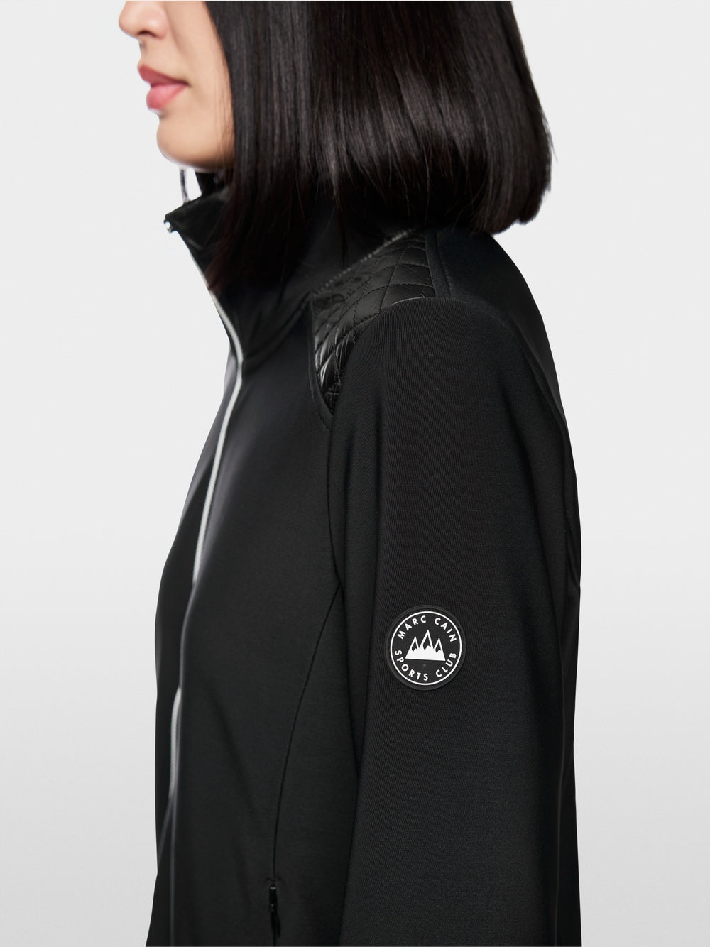 Fitted jacket with patent details