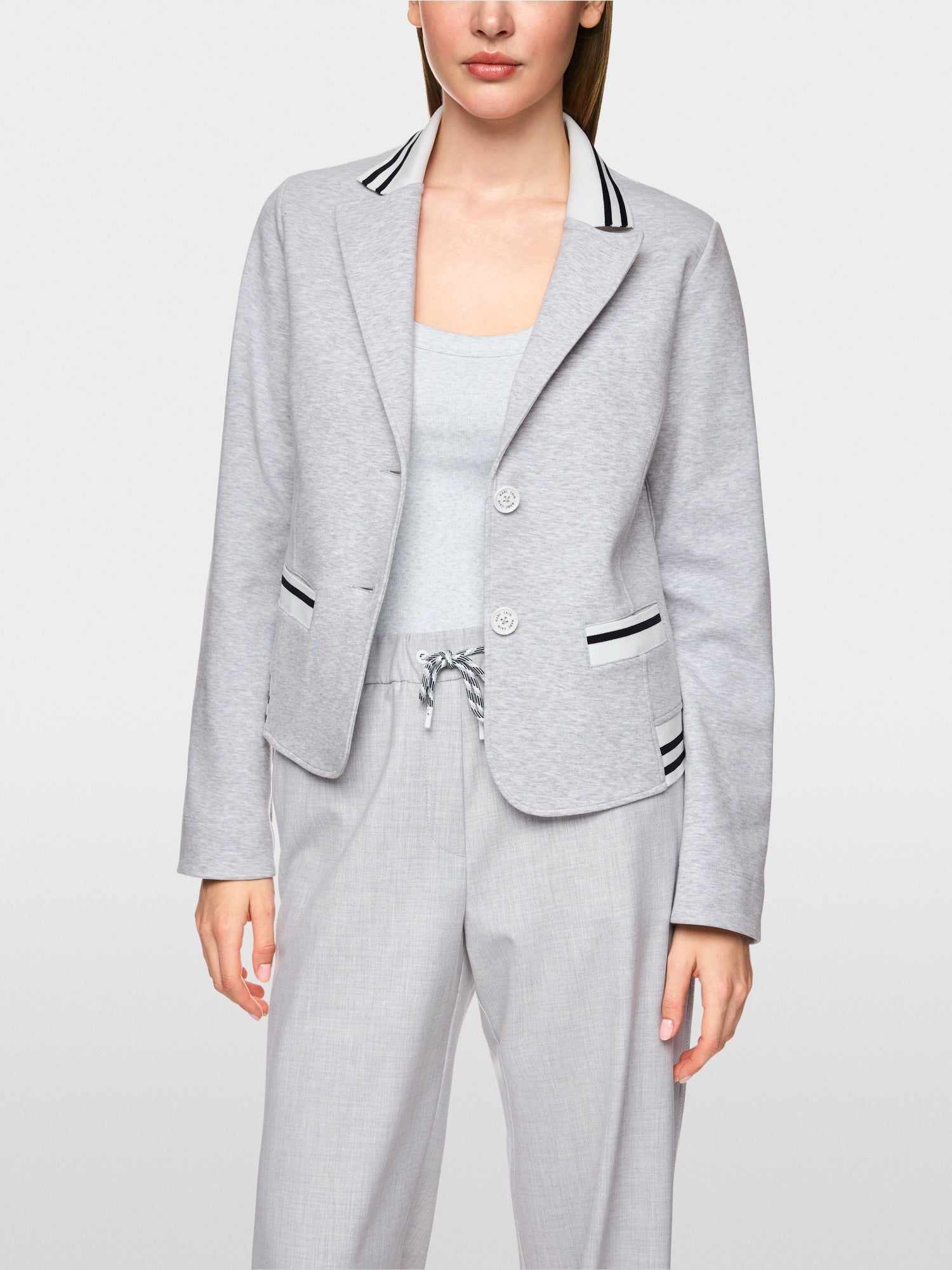 Fitted jersey blazer