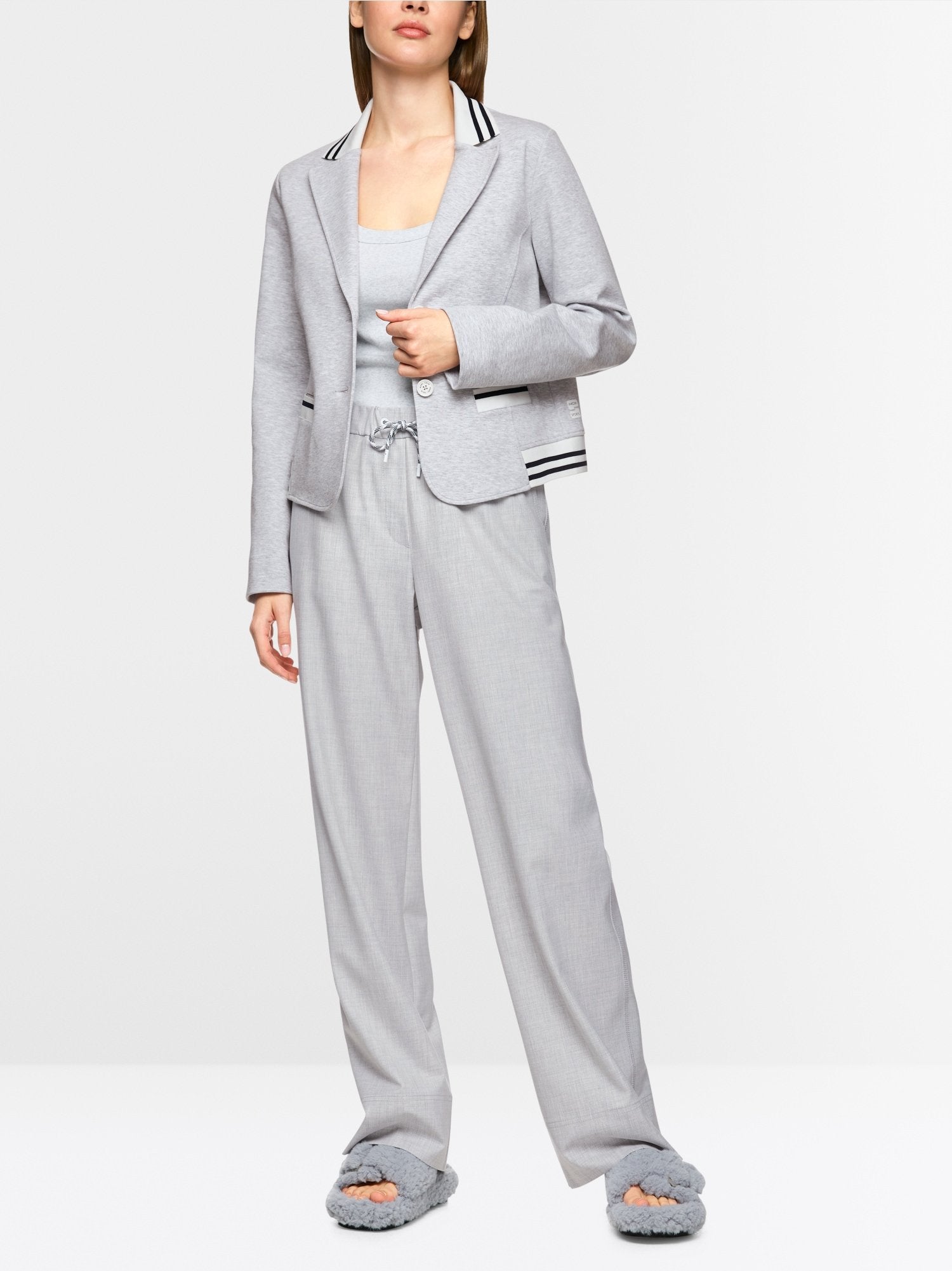 Fitted jersey blazer