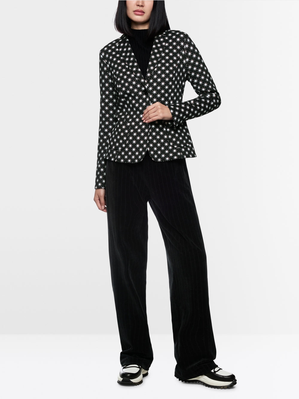 Blazer with snow star print