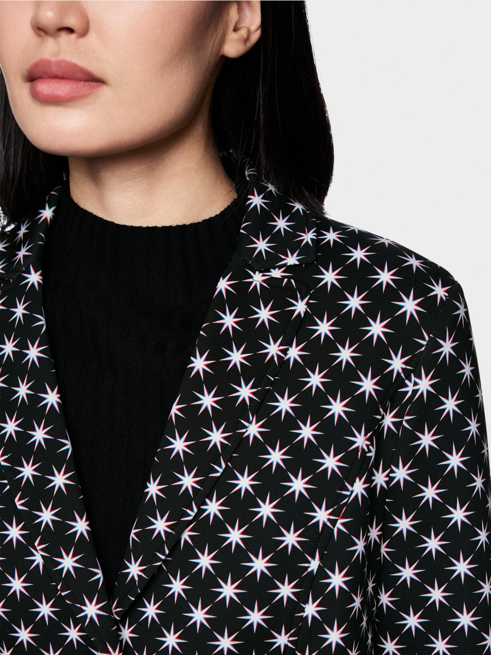 Blazer with snow star print