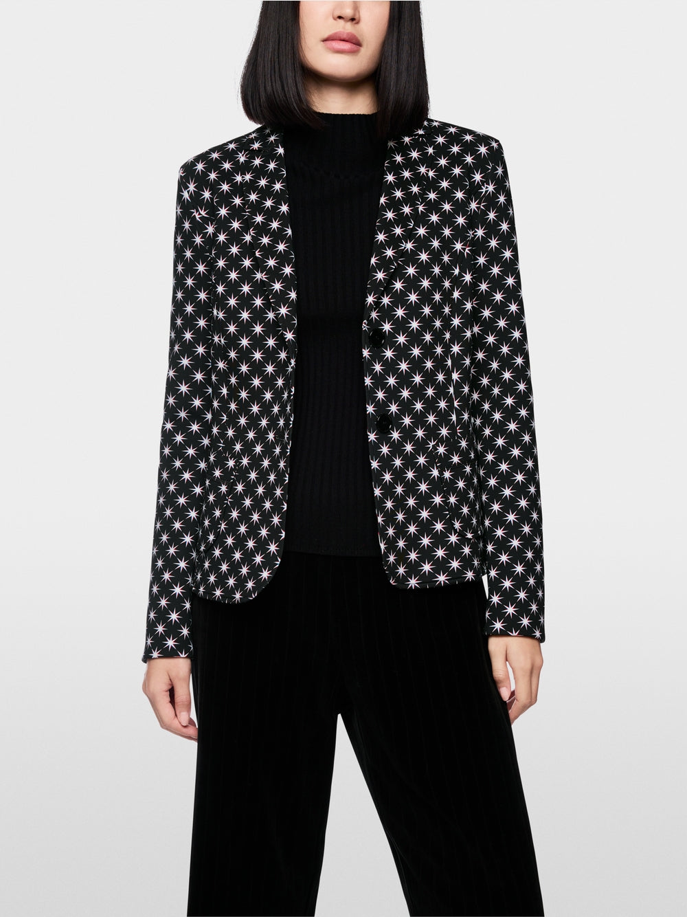 Blazer with snow star print