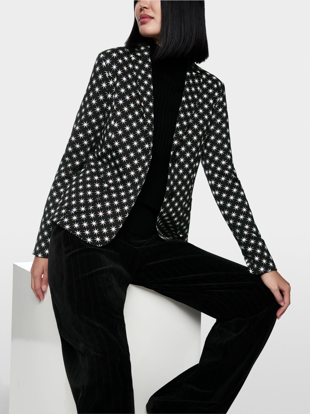 Blazer with snow star print