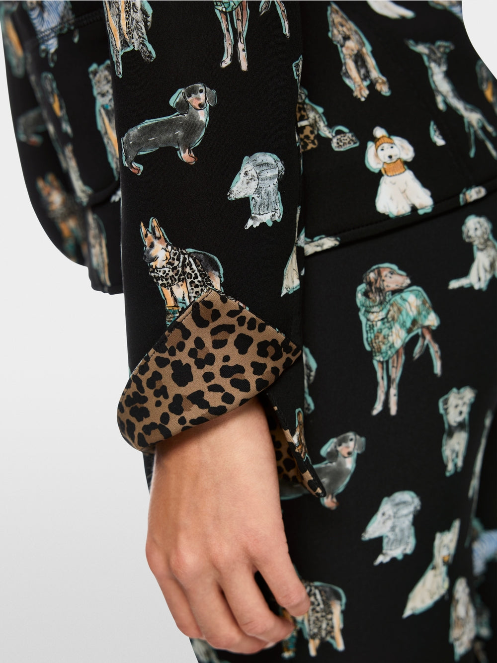 Scuba blazer with doggy print
