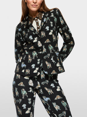 Scuba blazer with doggy print