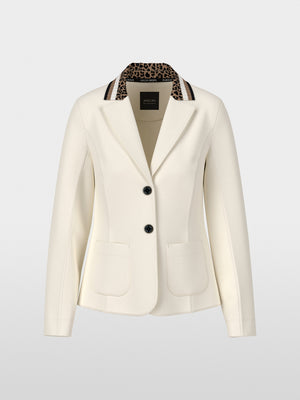 Single-breasted blazer in beaver