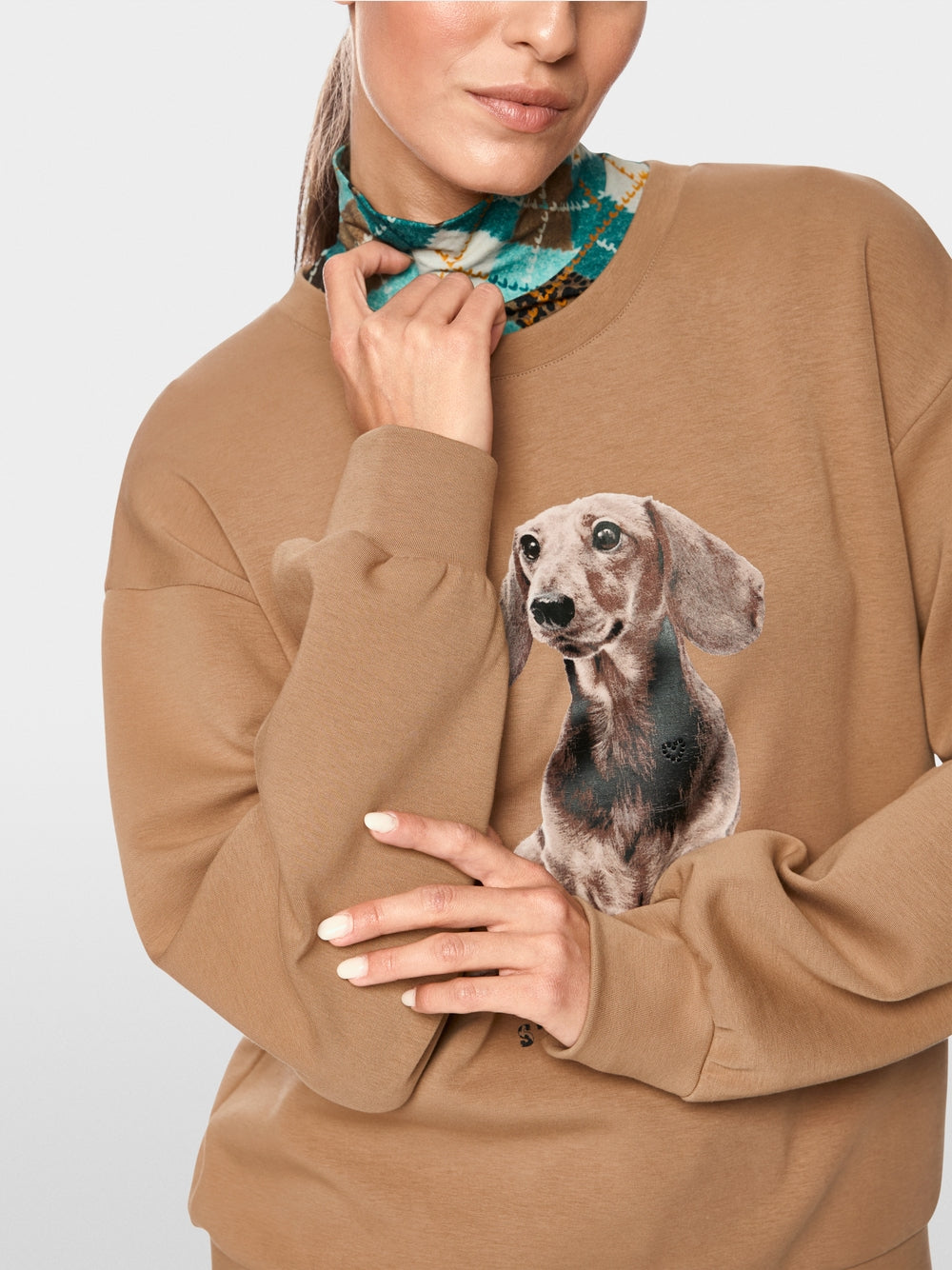 Sweatshirt with dachshund print