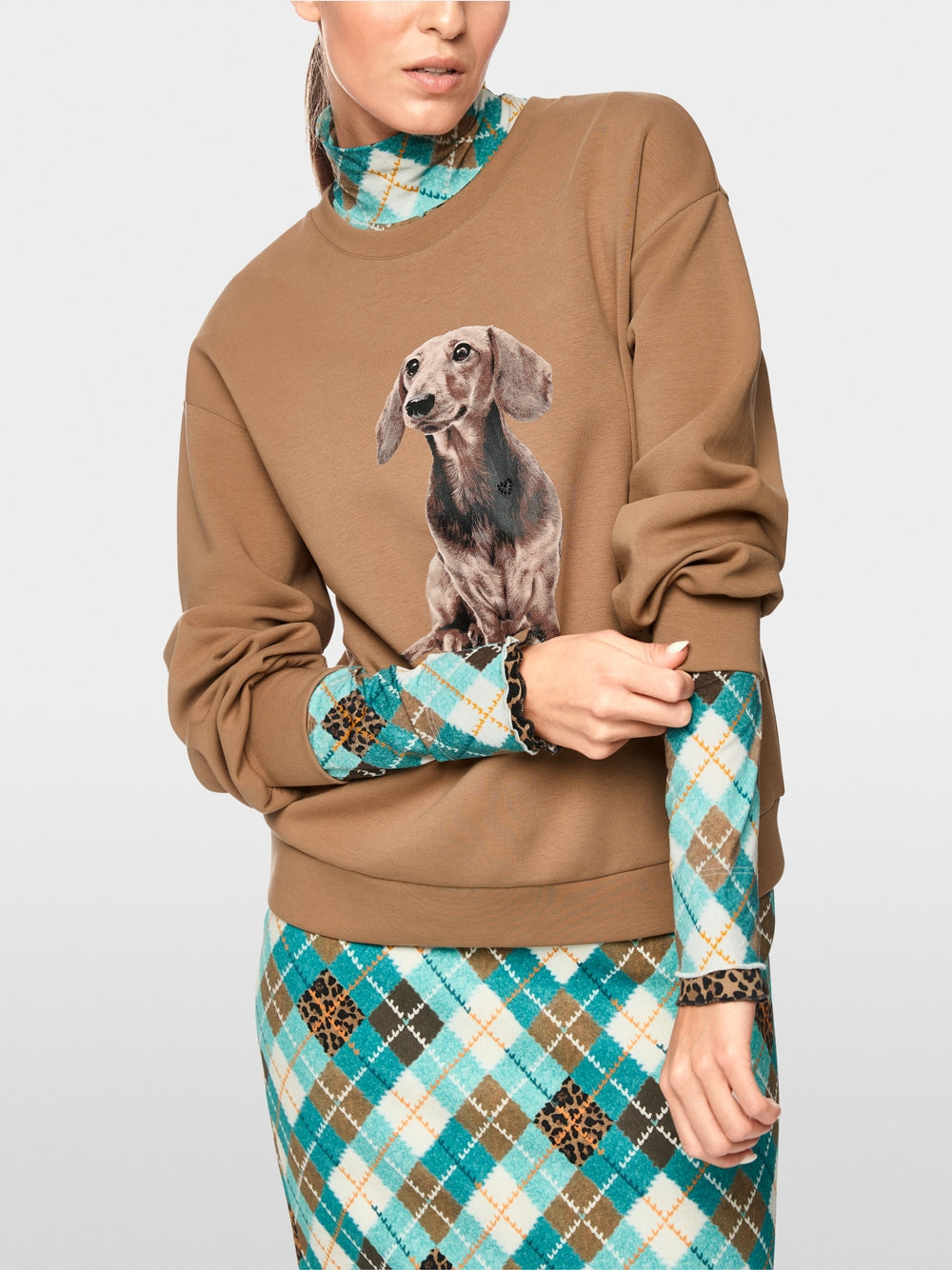 Sweatshirt with dachshund print