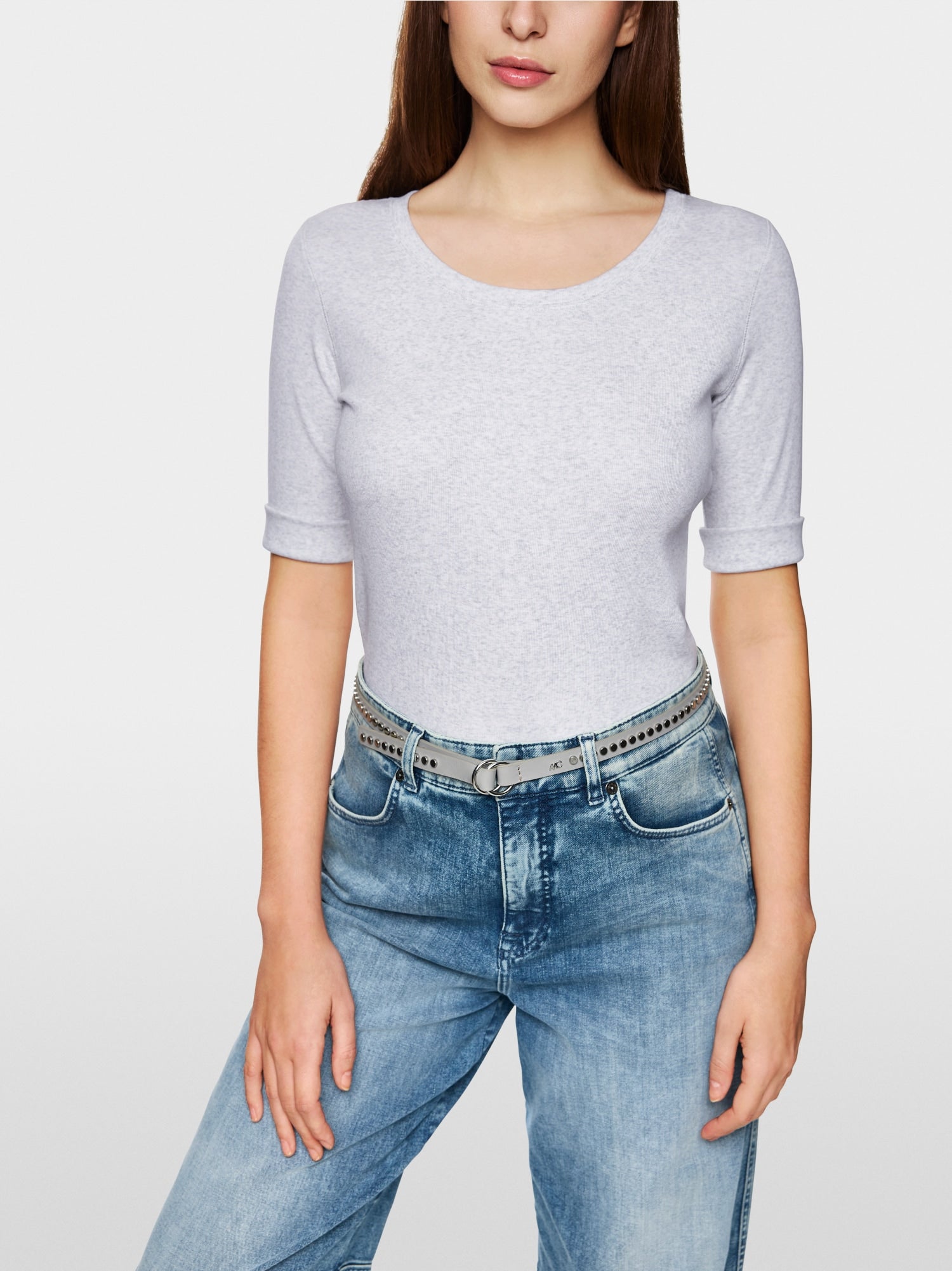 Basic stretch cotton shirt