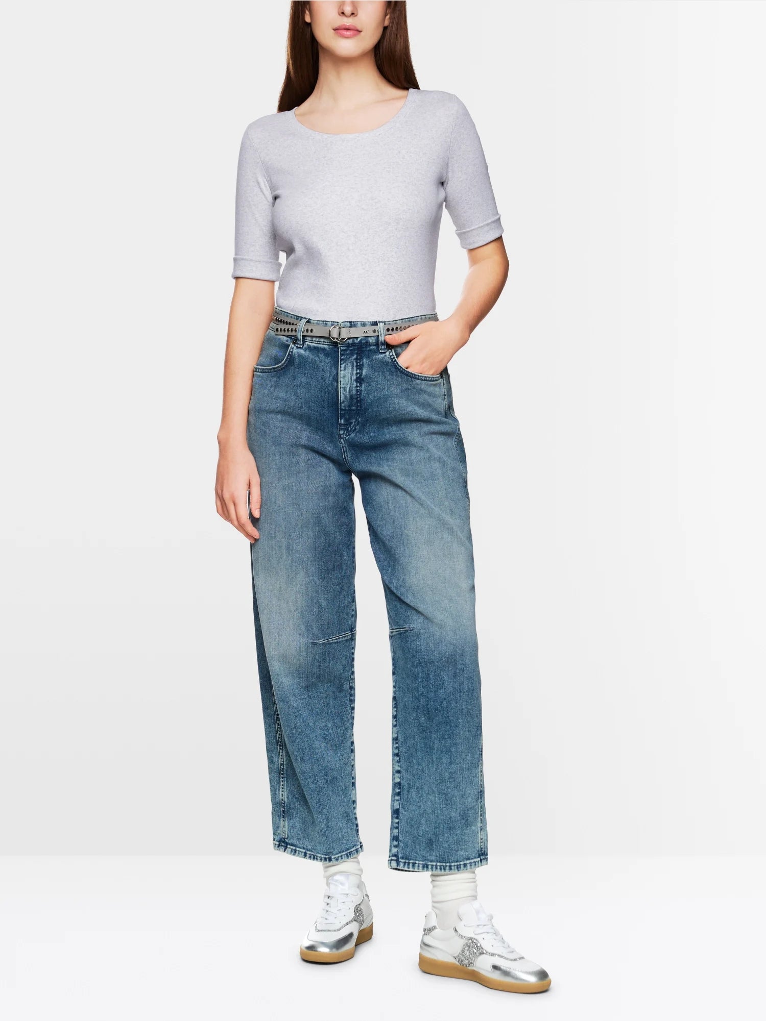 Basic stretch cotton shirt