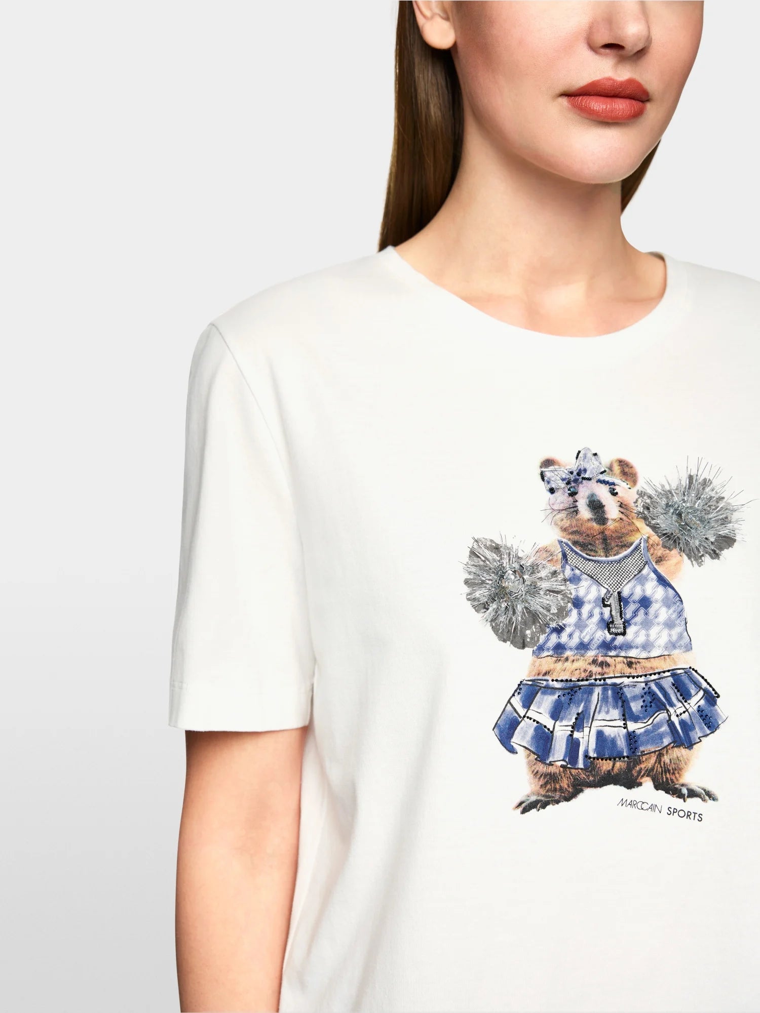 Shirt with motif print