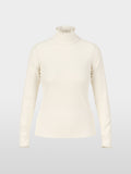 Plain long-sleeved turtleneck shirt