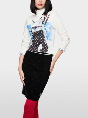 Long-sleeved shirt with turtleneck