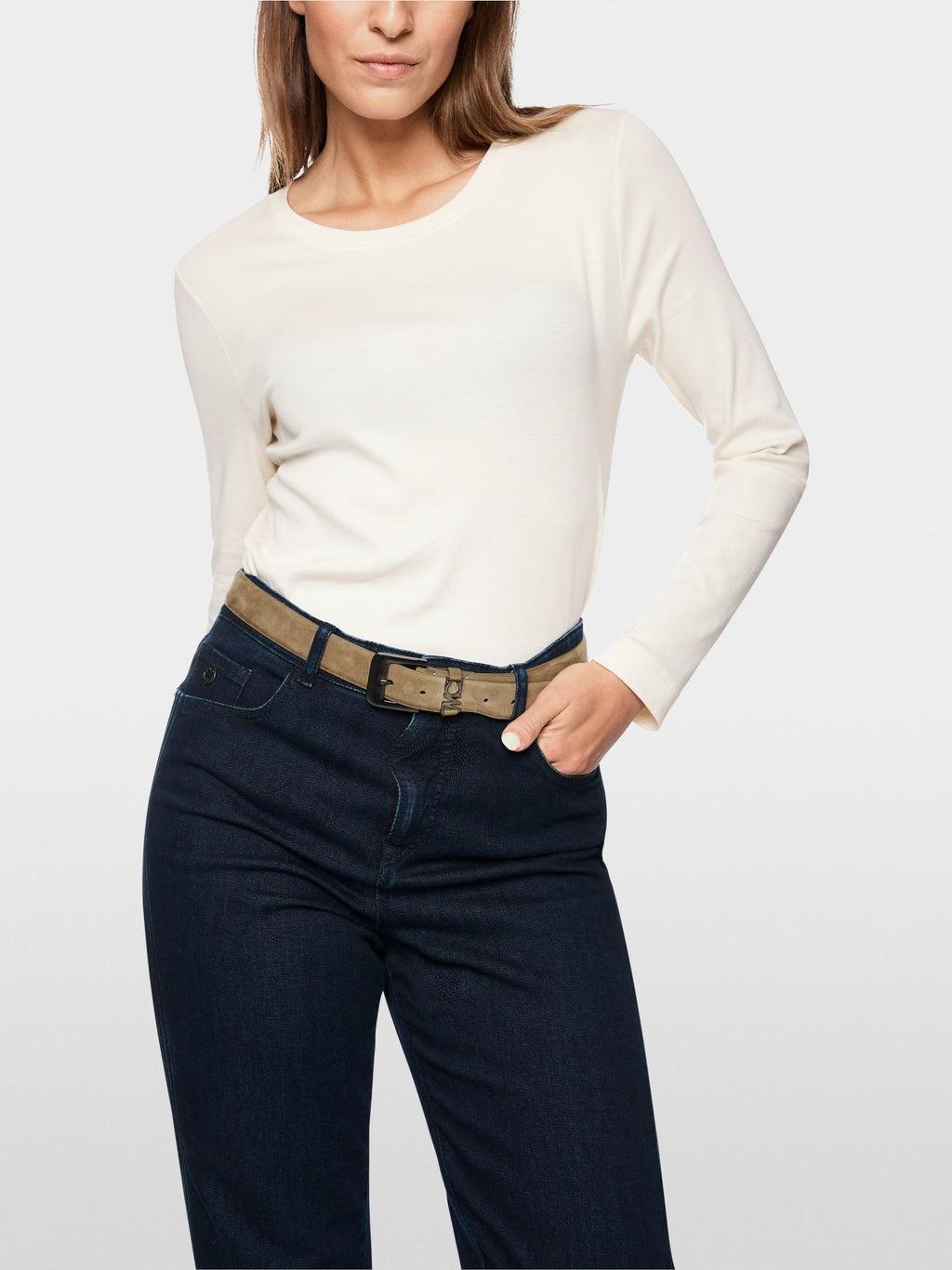 Classic plain long-sleeved shirt