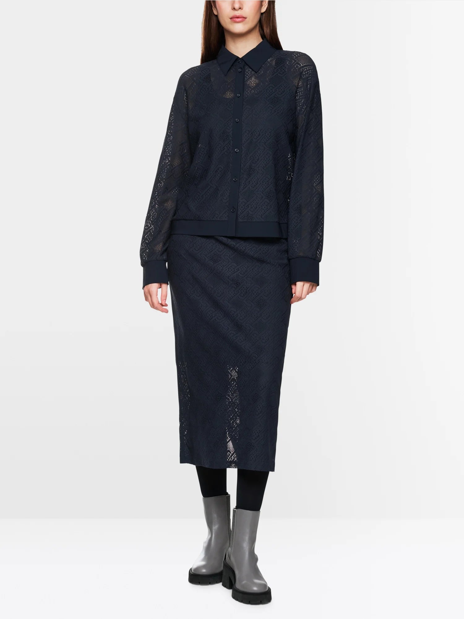 Blouse in eyelet lace