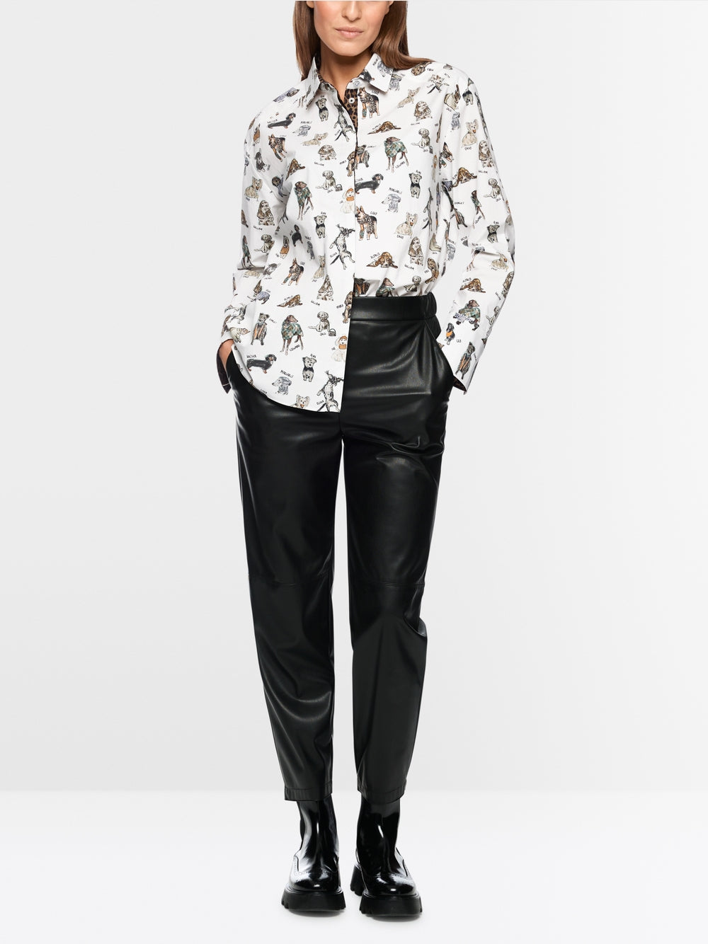 Rethink Together blouse with dog print