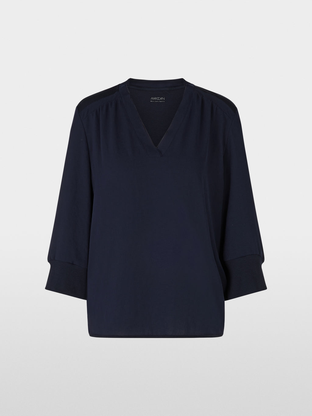 Blouse shirt in a mix of materials