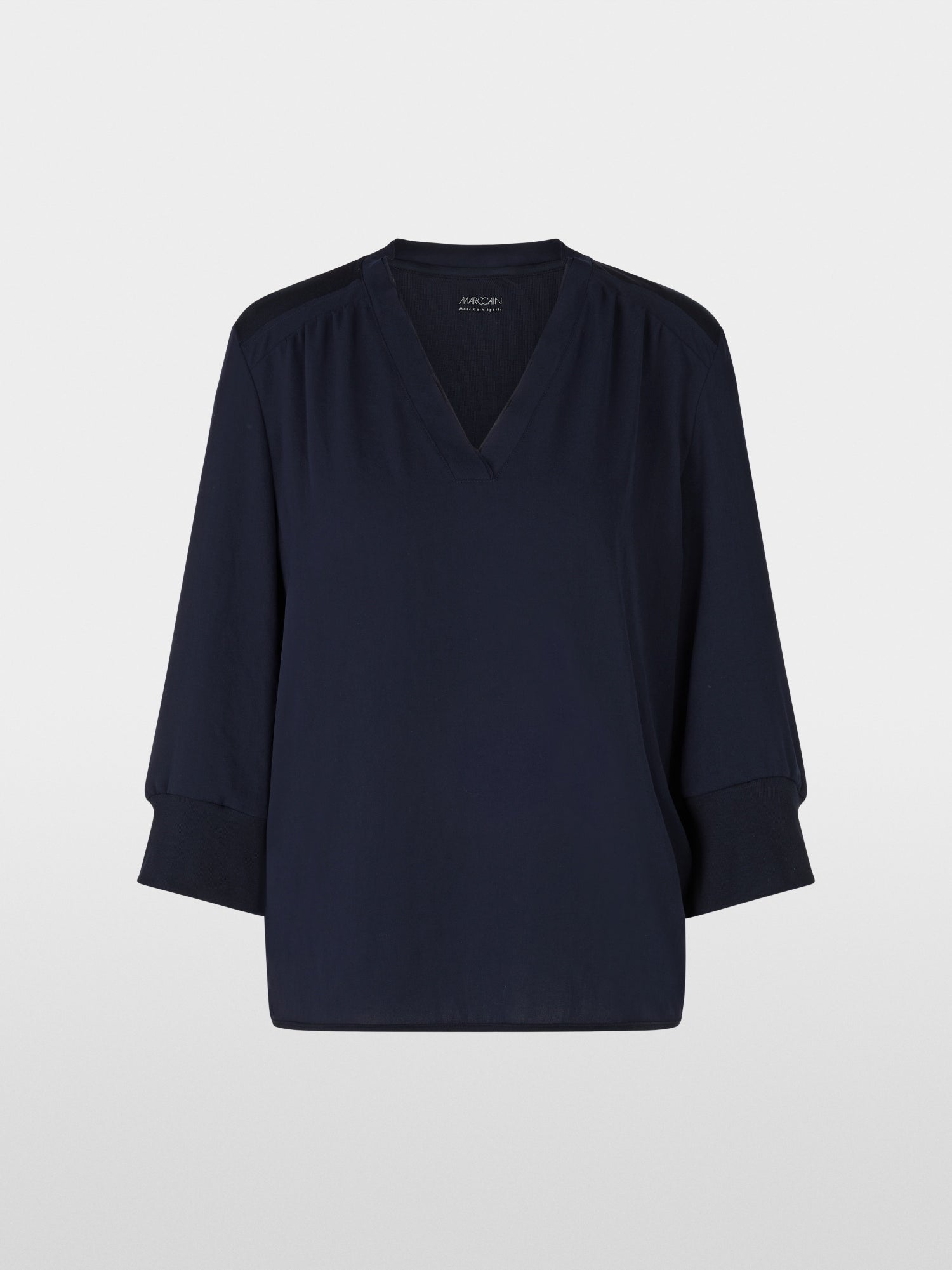 Blouse shirt in a mix of materials