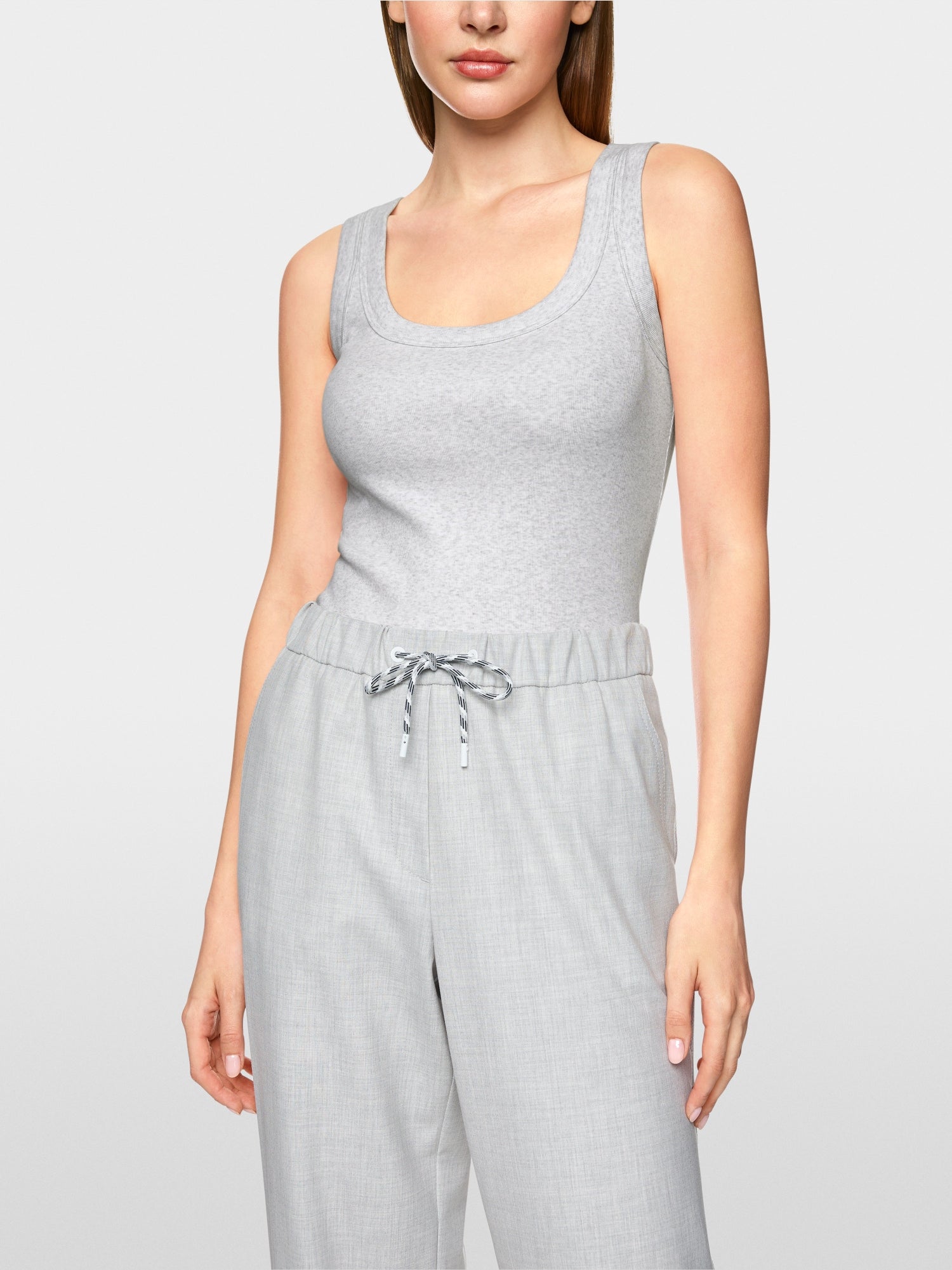 Stretch cotton basic top