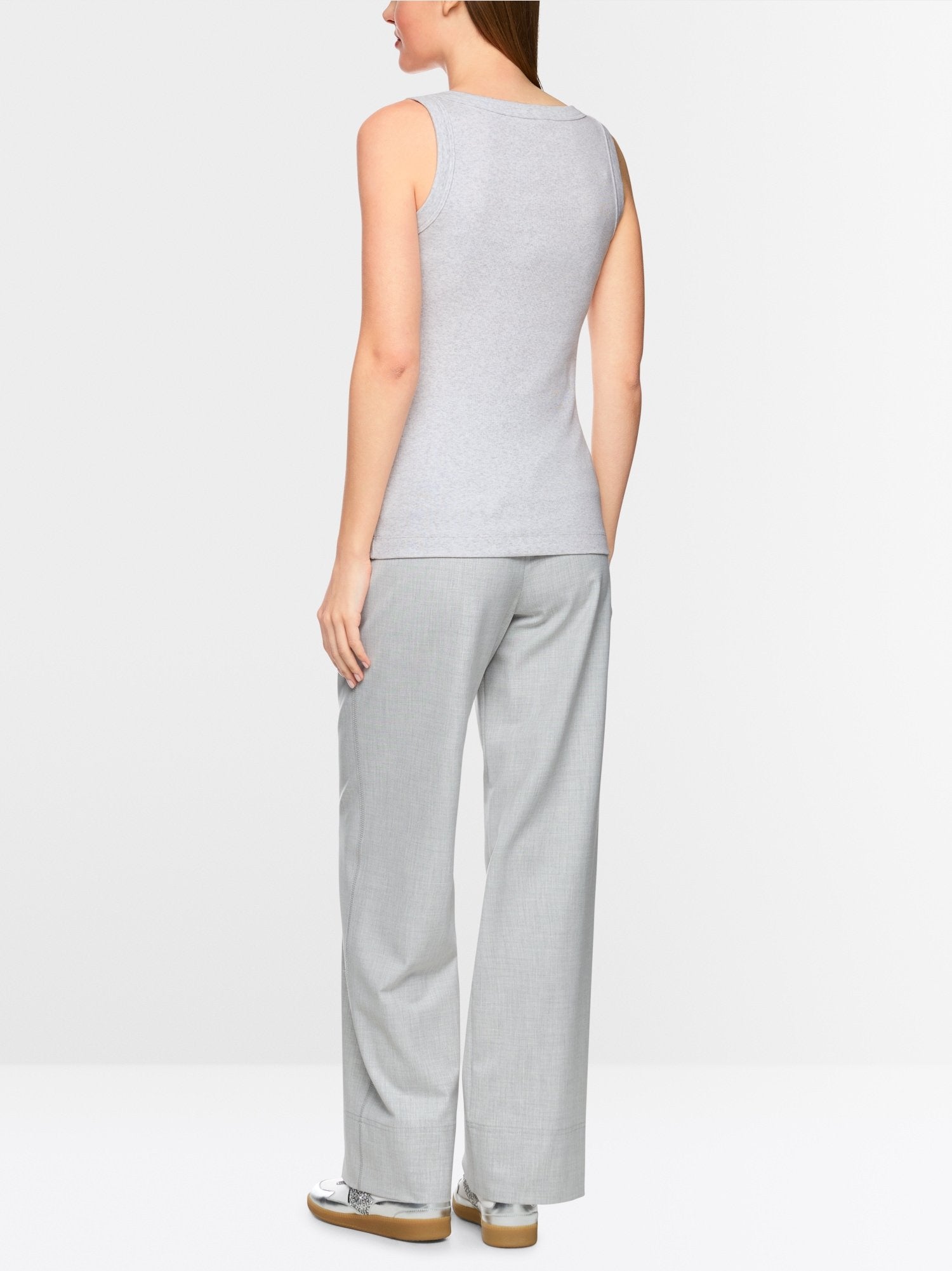 Stretch cotton basic top