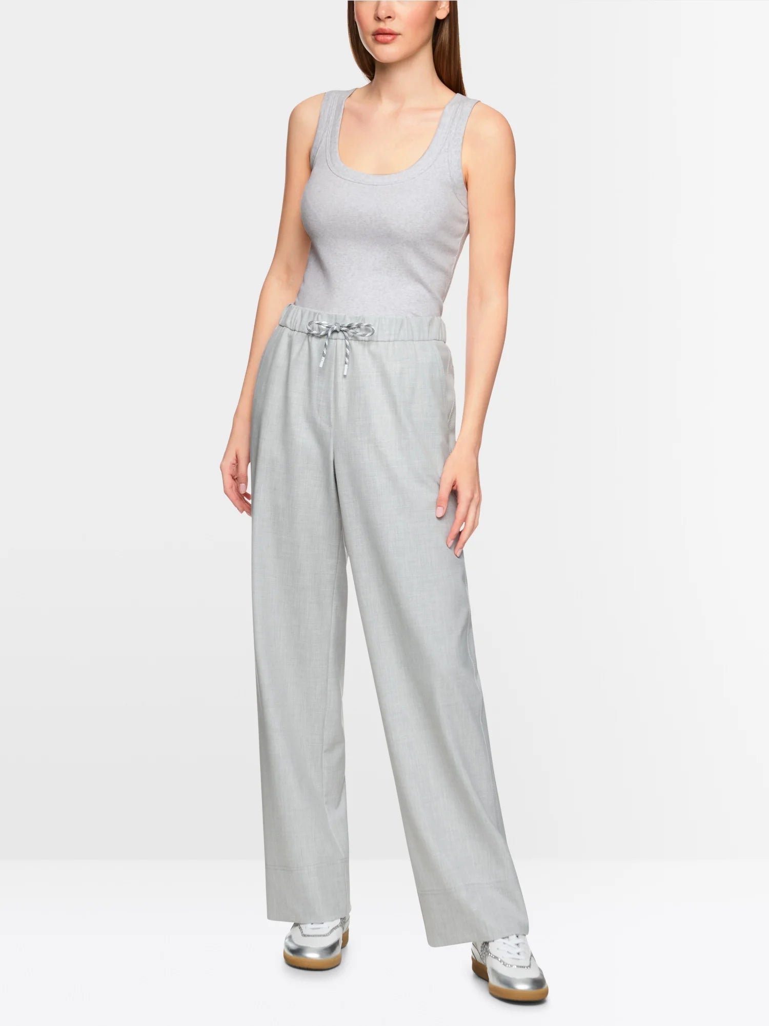 Stretch cotton basic top