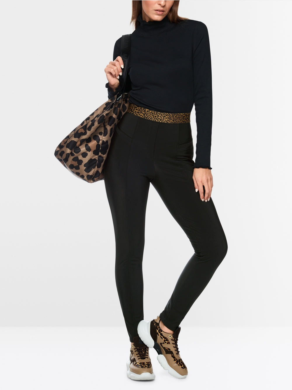 SOFIA slim-fit trousers with waistband