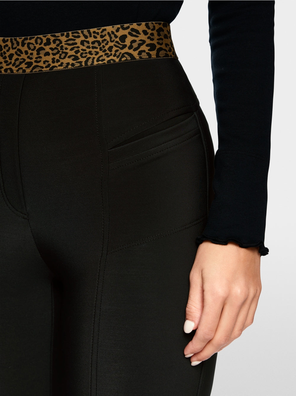 SOFIA slim-fit trousers with waistband
